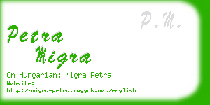 petra migra business card